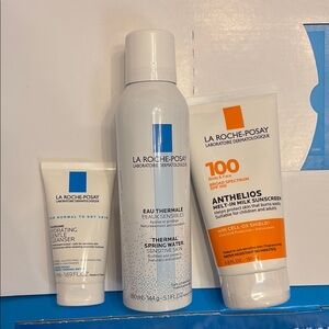 La Roche Posay Skincare Set - Cleanser, Thermal Spring Water, Sunscreen SPF 100